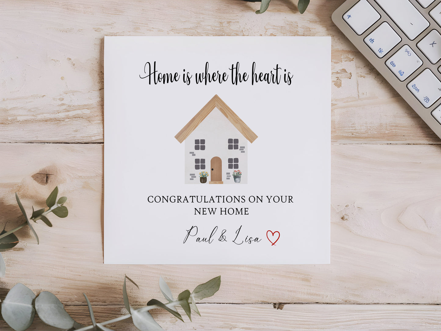 Home is where the heart is Greeting Card - personalised