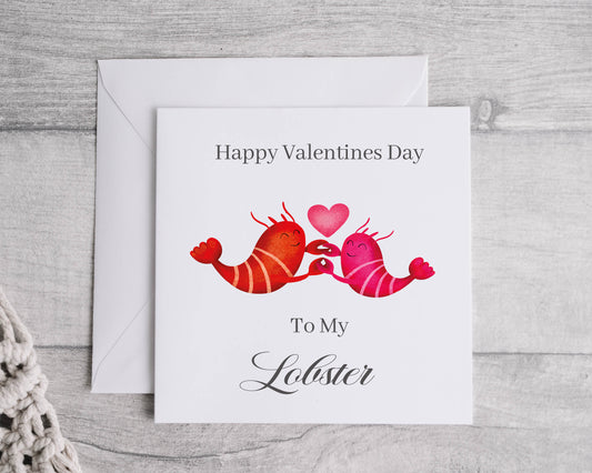 'My Lobster' Valentine Card