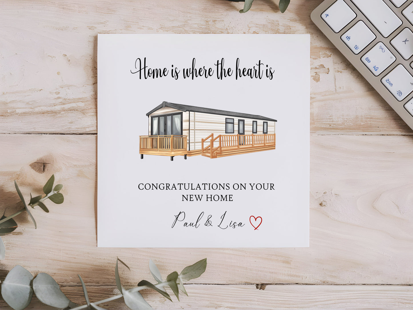 Home is where the heart is Greeting Card - personalised