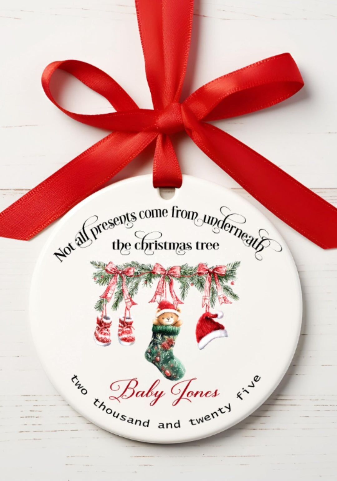 New Baby Announcement Christmas Decoration