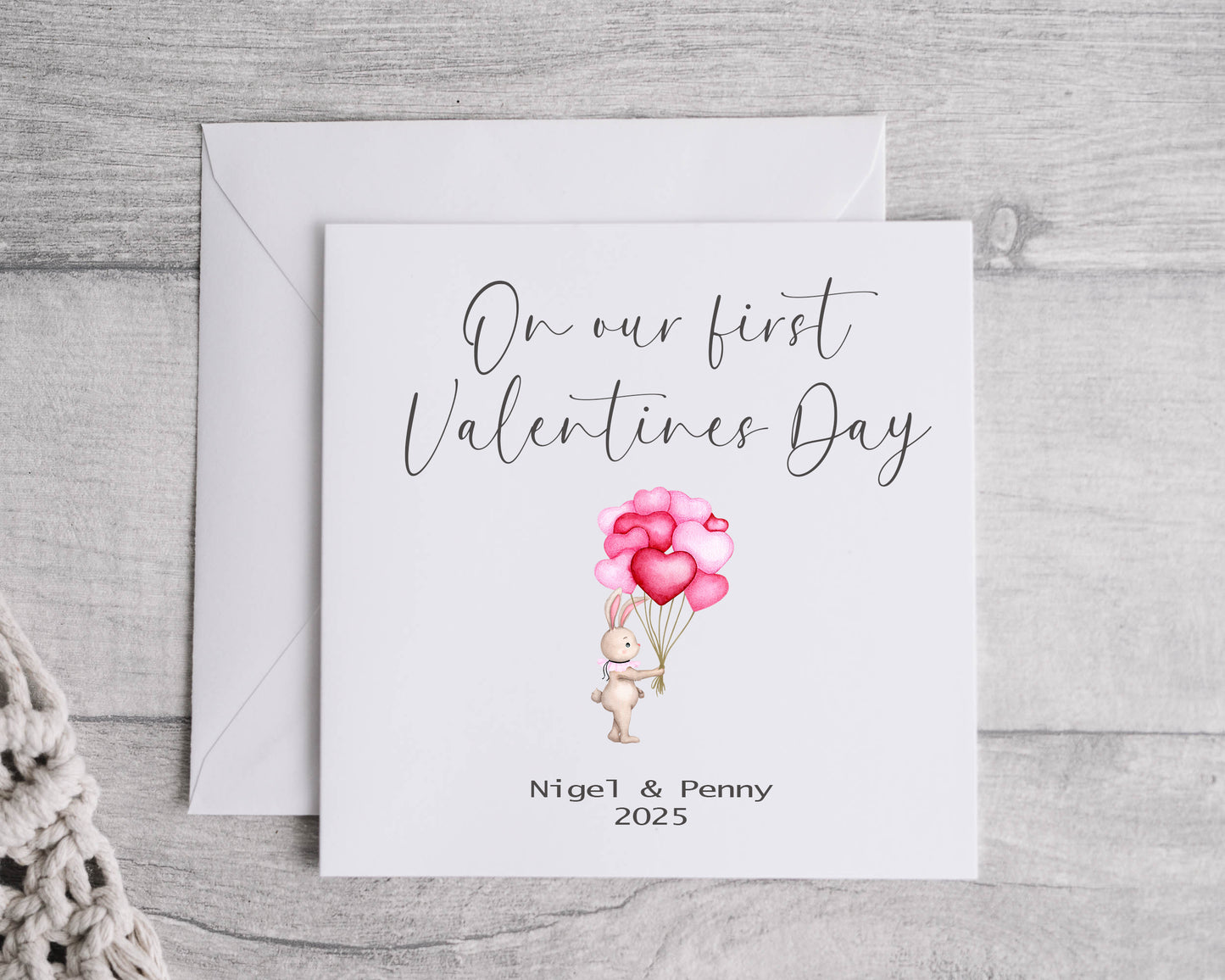 On Our First valentines Card - personalised