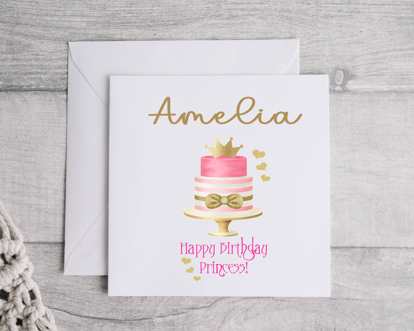 Princess Cake Birthday Card