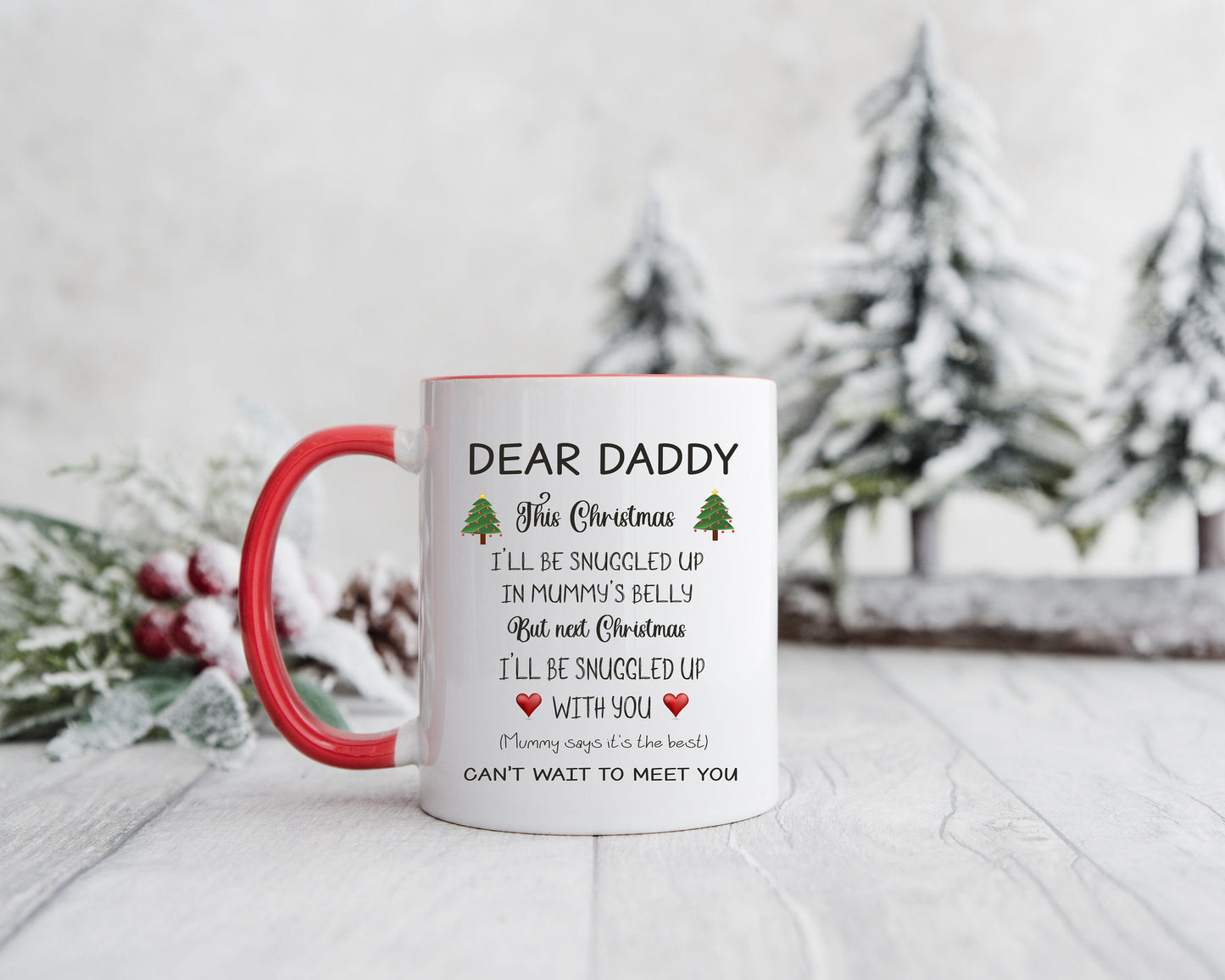 Daddy to be Christmas Scan Mug, New Daddy Christmas