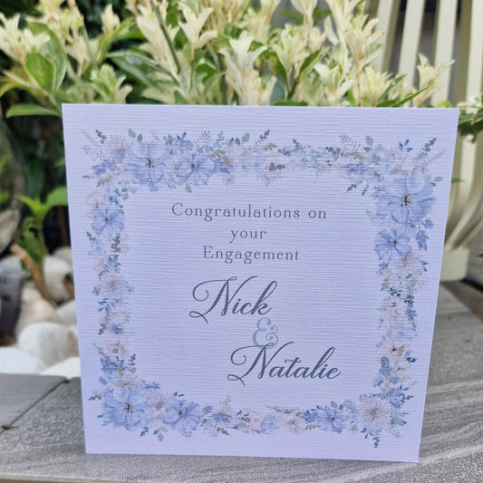 Engagement Card, Personalised, can also be done for wedding day.