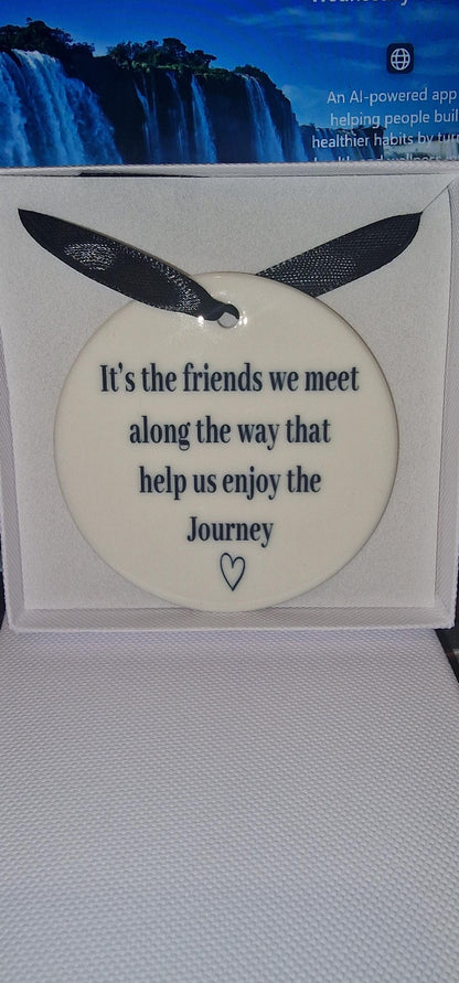 Friend gifts, plaque, Christmas ornament for friends