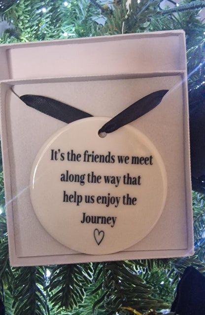 Friend gifts, plaque, Christmas ornament for friends